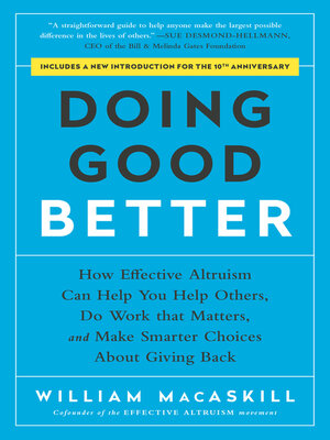 cover image of Doing Good Better